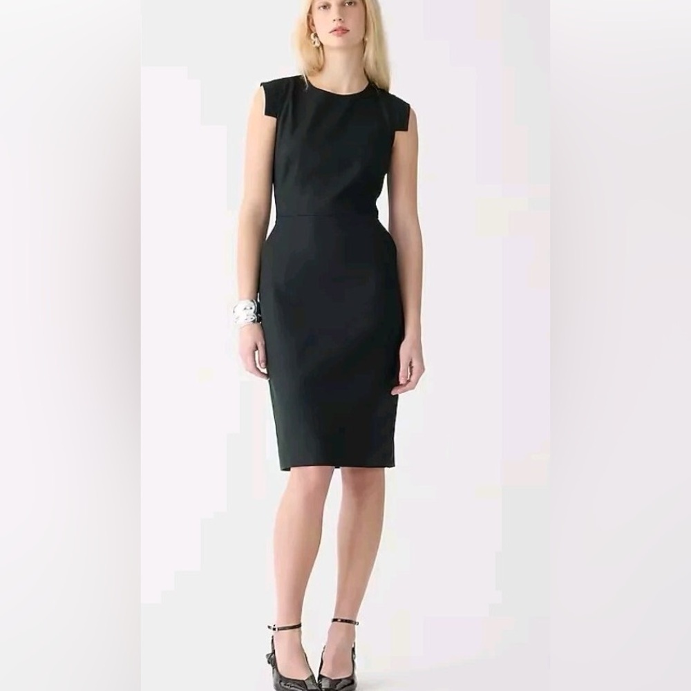 J. Crew 365 Resume Dress, Black, pockets, knee length, 00P, EUC